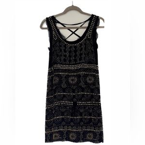 Nanette Lepore black with colorful beading dress - size 0 - like new!